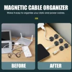 Adhesive Magnetic Cable Clip Organizer for Home Office Under Desk Wire Management - Image 4