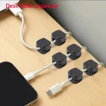 Adhesive Magnetic Cable Clip Organizer for Home Office Under Desk Wire Management - Image 3