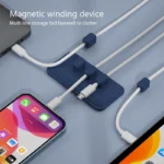 Silicone Magnetic Desktop Cable Organizer Clips for Mouse and USB Wire Management - Image 5