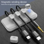 Silicone Magnetic Desktop Cable Organizer Clips for Mouse and USB Wire Management - Image 3