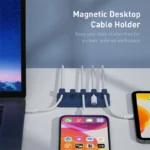 Silicone Magnetic Desktop Cable Organizer Clips for Mouse and USB Wire Management - Image 2
