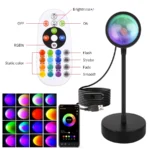 Smart Tuya RGB Sunset Projection Lamp with App Control for Photography and Room Decor - Image 3