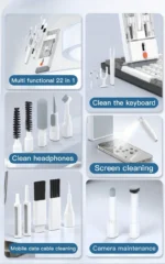 22-in-1 electronic cleaning kit for keyboards, earbuds, phones