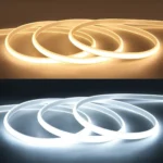 Flexible 220V COB LED Strip Light with switch and mounting kit