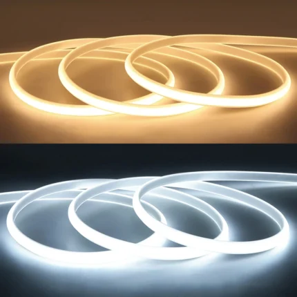 Flexible 220V COB LED Strip Light with switch and mounting kit