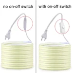 Flexible 220V COB LED Strip Light with switch and mounting kit