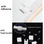 Flexible 220V COB LED Strip Light with switch and mounting kit
