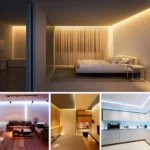 Flexible 220V COB LED Strip Light with switch and mounting kit