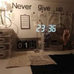 Modern 3D LED digital alarm clock with adjustable white light display