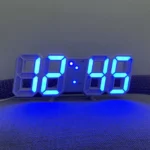 White 3D LED Digital Clock displaying 09:38 on a modern desk