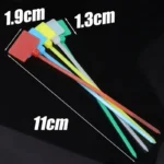 Multi-color self-locking writable cable ID tags for wire organization.