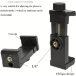 Smartphone POV head mount strap for hands-free vlogging and recording.