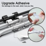 Adhesive cable management clips for desk and wall wire organization
