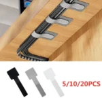 Adhesive nylon cable management straps for under-desk wire organization