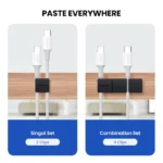 Modular adhesive cable organizer clips for desk and car