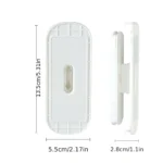 Adhesive mount power strip with 3 universal outlets and cable management