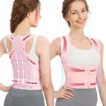 Adjustable posture corrector back brace for spinal alignment support.