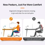 Adjustable foldable metallic laptop stand for ergonomic desk setup