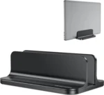 Adjustable vertical laptop stand for desk organization