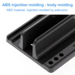 Adjustable vertical laptop stand for desk organization
