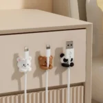 Cute animal cable holders and key organizers for desk edge