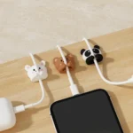 Cute animal cable holders and key organizers for desk edge