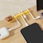 Cute animal cable holders and key organizers for desk edge