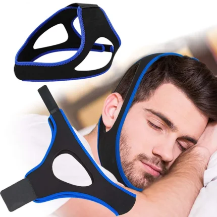 Adjustable anti-snoring chin strap for mouth breathers and snore relief