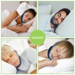 Adjustable anti-snoring chin strap for mouth breathers and snore relief