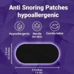 Black anti-snoring mouth tape strips for nasal breathing