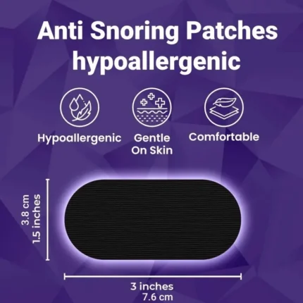 Black anti-snoring mouth tape strips for nasal breathing