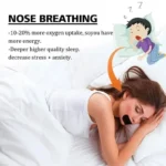 Black anti-snoring mouth tape strips for nasal breathing
