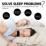 Black anti-snoring mouth tape strips for nasal breathing