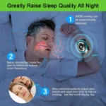 Anti-snoring wristband watch with infrared nerve stimulation for sleep.