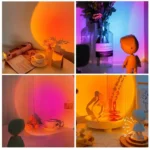Astronaut sunset lamp projector for room mood lighting