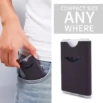 Compact 2-in-1 screen cleaner spray and wipe for electronics.