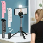 3-in-1 Bluetooth Selfie Stick Tripod with Integrated LED Fill Light