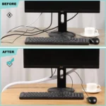 Black braided cable management sleeve with high temperature resistance