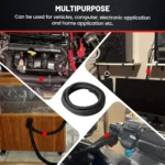 Black braided cable management sleeve with high temperature resistance