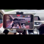 Smartphone car headrest mount for POV vlogging