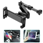 Universal car headrest tablet mount with extendable folding arm