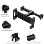 Universal car headrest tablet mount with extendable folding arm