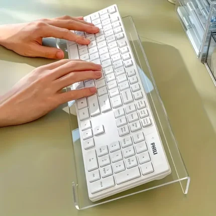 Compact clear acrylic ergonomic keyboard stand