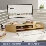 Corner monitor stand with keyboard storage and ergonomic design
