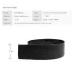 Cut-to-length hook and loop cable organizer roll