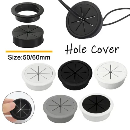 Flexible star-slit desk cable grommet for wire organization