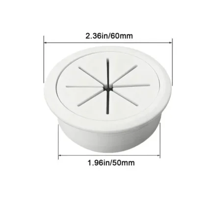 Flexible star-slit desk cable grommet for wire organization