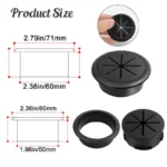 Flexible star-slit desk cable grommet for wire organization