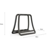 Minimalist dark gray tablet and phone desktop stand