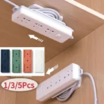 Detachable power strip holder adhesive mount for under desk